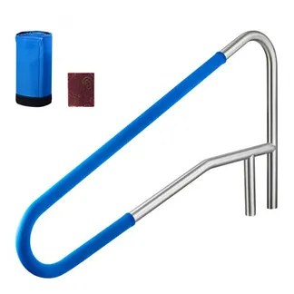 VEVOR Schwimmbad Handlauf, 1371x48x813 mm, 100 kg Tragfähigkeit, Pool Haltegriff aus Edelstahl 304, abnehmbare rutschfeste Hülse, Einbau-/ Bodenmontage, Einstiegshilfe für Poolbereich & Wasserparks VEVOR Schwimmbad Handlauf, 1371x48x813 mm, 100 kg Tragfähigkeit, Pool Haltegriff aus Edelstahl 304, abnehmbare rutschfeste Hülse, Einbau-/ Bodenmontage, Einstiegshilfe für Poolbereich & Wasserparks