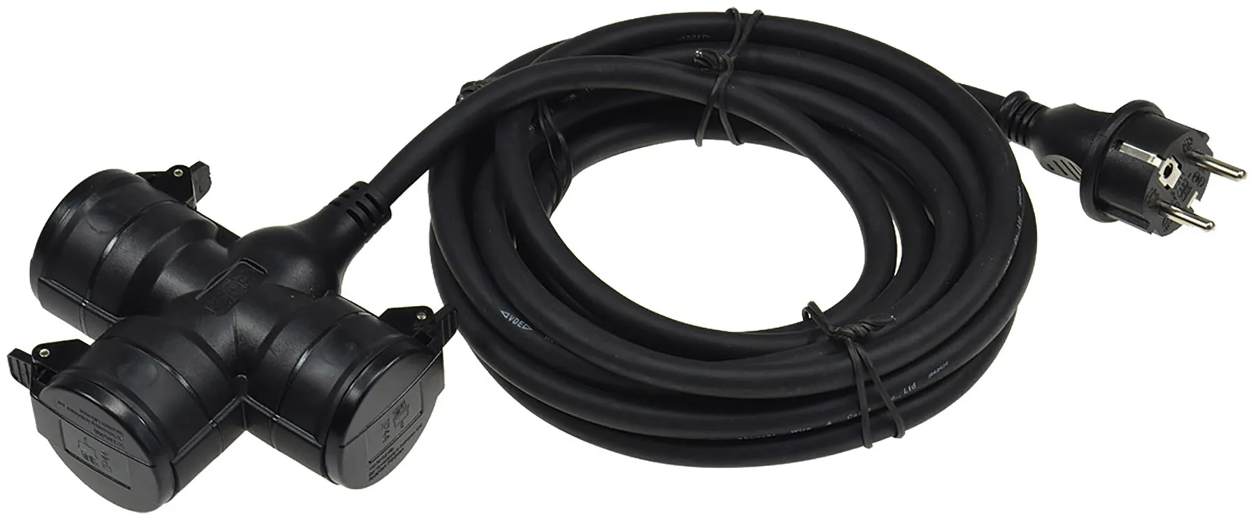 Gartensteckdose für Außen, 3-fach IP44, 5m Zuleitung Gartensteckdose für Außen, 3-fach IP44, 5m Zuleitung