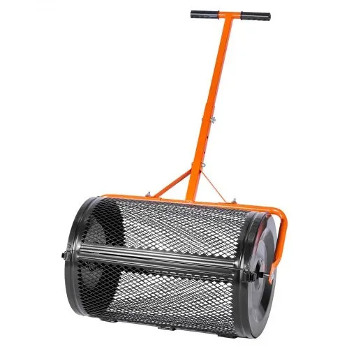 VEVOR Saatgutstreuer, 67 cm breiter Kompoststreuer mit T-Griff, Torfmoosstreuer 3 Höhen verstellbar, pulverbeschichteter Gartenstreuer aus Stahl, robuster Düngestreuer zum Pflanzen und Säen – Bild 8