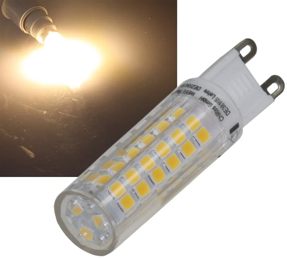 LED Stiftsockel G9, 6W, 590lm 3000k, 330°, 230V, warmweiß LED Stiftsockel G9, 6W, 590lm 3000k, 330°, 230V, warmweiß