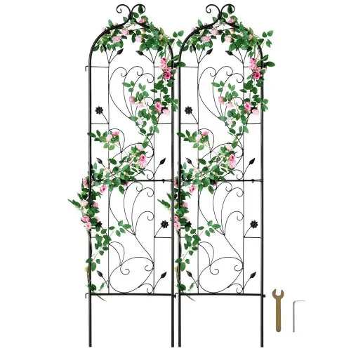 VEVOR Rankhilfe, 38×152 cm, 2er-Set rostfreies Metallspalier für Gartenblumen, Rankgitter, Kletterhilfe, Pflanzengitter für Rosen, Gurkenstütze, dekoratives Clematis-Spalier für Innenhöfe und Rasen VEVOR Rankhilfe, 38×152 cm, 2er-Set rostfreies Metallspalier für Gartenblumen, Rankgitter, Kletterhilfe, Pflanzengitter für Rosen, Gurkenstütze, dekoratives Clematis-Spalier für Innenhöfe und Rasen