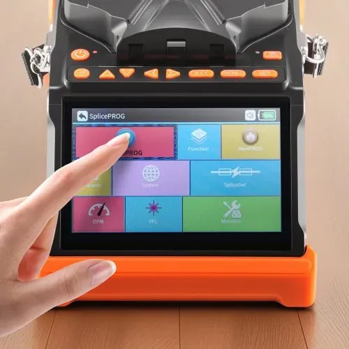 VEVOR Glasfaser Spleißgerät, 6 Motoren, Fusionsspleißgerät, Kern-/Mantelausrichtung, 6 s Spleißen, 13 s Aufheizen, Touchscreen, 3-in-1-Fusion Splicer, 7800 mAh Akku für SM MM DS NZDS – Bild 7