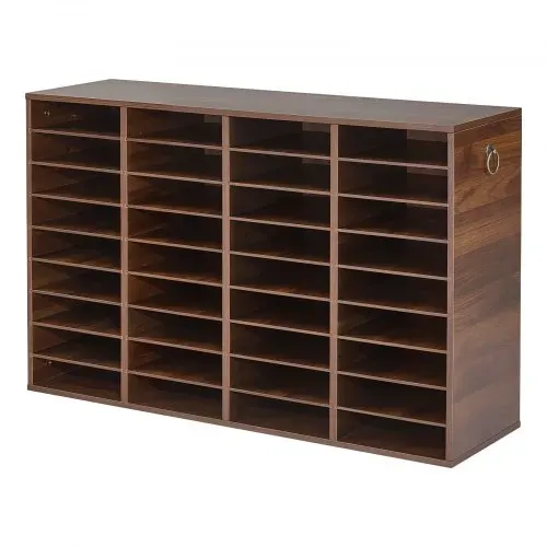 VEVOR Dokumentenablage Holz Schreibtisch Organizer mit 36 Fächern Braun, Ablagefach für Standard-A4-Dokumente Akten & Papiere, mit Verstellbaren Einlegböden für Büro, Zuhause & Klassenzimmer, MDF – Bild 10