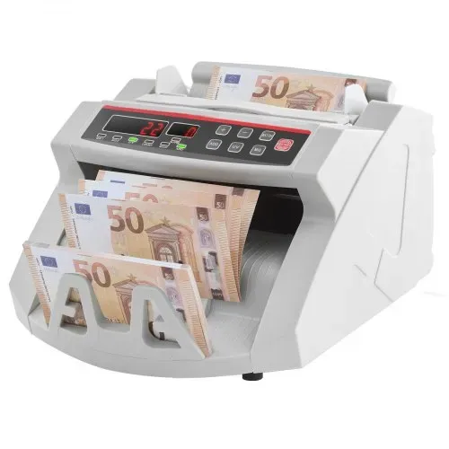 VEVOR FJ0288 Geldzählmaschine Weiß mit Echtheitprüfung, Banknotenzähler 1000 Stück/min mit UV- und MG-Systemen, 7 kg mit LED-Bildschirm für Euro, Dollar, Pfund (26 x 23,5 x 17 cm) – Bild 9