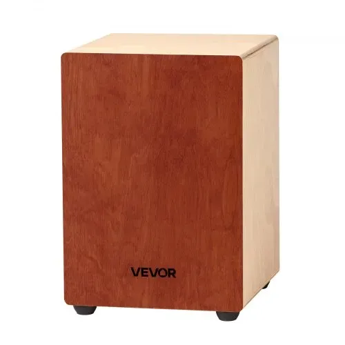 VEVOR Cajon, Kistentrommel mit internen Gitarrensaiten, leichte Drum-Box aus Holz, tragbares Trommel-Musikinstrument aus mit Silikonfüßen, abgerundeten Kanten, für Anfänger & Profis, 305x305x430 mm – Bild 10