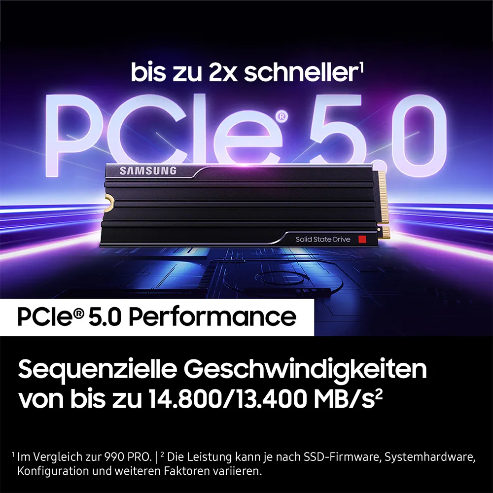 Samsung 9100 PRO Heatsink PCIe® 5.0 NVMe™ M.2 SSD - 2 TB – Bild 4