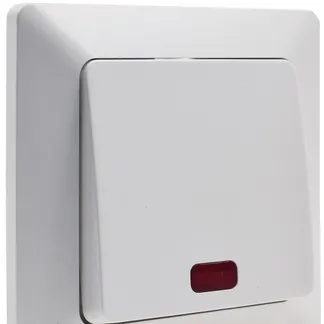 MILOS Kontroll-Schalter mit Lämpchen 250V~/ 10A, inkl. Rahmen, UP, weiß matt MILOS Kontroll-Schalter mit Lämpchen 250V~/ 10A, inkl. Rahmen, UP, weiß matt