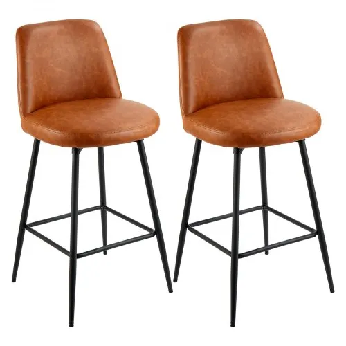 VEVOR Barhocker Thekenhocker 2 Stk. (98 cm hoch) Küchenstuhl mit Rückenlehne & Metallrahmen, Bistrostuhl (136,1 kg belastbar) Küche Esszimmer Kücheninsel Bar, Barstuhl Küchenhocker Braun VEVOR Barhocker Thekenhocker 2 Stk. (98 cm hoch) Küchenstuhl mit Rückenlehne & Metallrahmen, Bistrostuhl (136,1 kg belastbar) Küche Esszimmer Kücheninsel Bar, Barstuhl Küchenhocker Braun