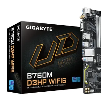 GIGABYTE B760M D3HP WIFI6 Mainboard – Unterstützt Intel Core Prozessoren der 14. Generation, digitales 4+1+1 Phasen VRM, bis zu 5600 MHz DDR5, 2x PCIe 4.0 M.2, Wi-Fi 6, GbE LAN, USB 3.2 Gen 1 GIGABYTE B760M D3HP WIFI6 Mainboard – Unterstützt Intel Core Prozessoren der 14. Generation, digitales 4+1+1 Phasen VRM, bis zu 5600 MHz DDR5, 2x PCIe 4.0 M.2, Wi-Fi 6, GbE LAN, USB 3.2 Gen 1