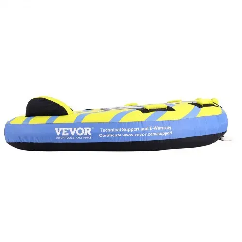 VEVOR Schleppschlauch zum Bootfahren, aufblasbarer Schleppschlauch für 1–3 Fahrer mit Stoßfängerflossen, 510 lbs Wassersport-Schleppschläuche zum Ziehen von Booten, Vollnylon-Überzug – Bild 9