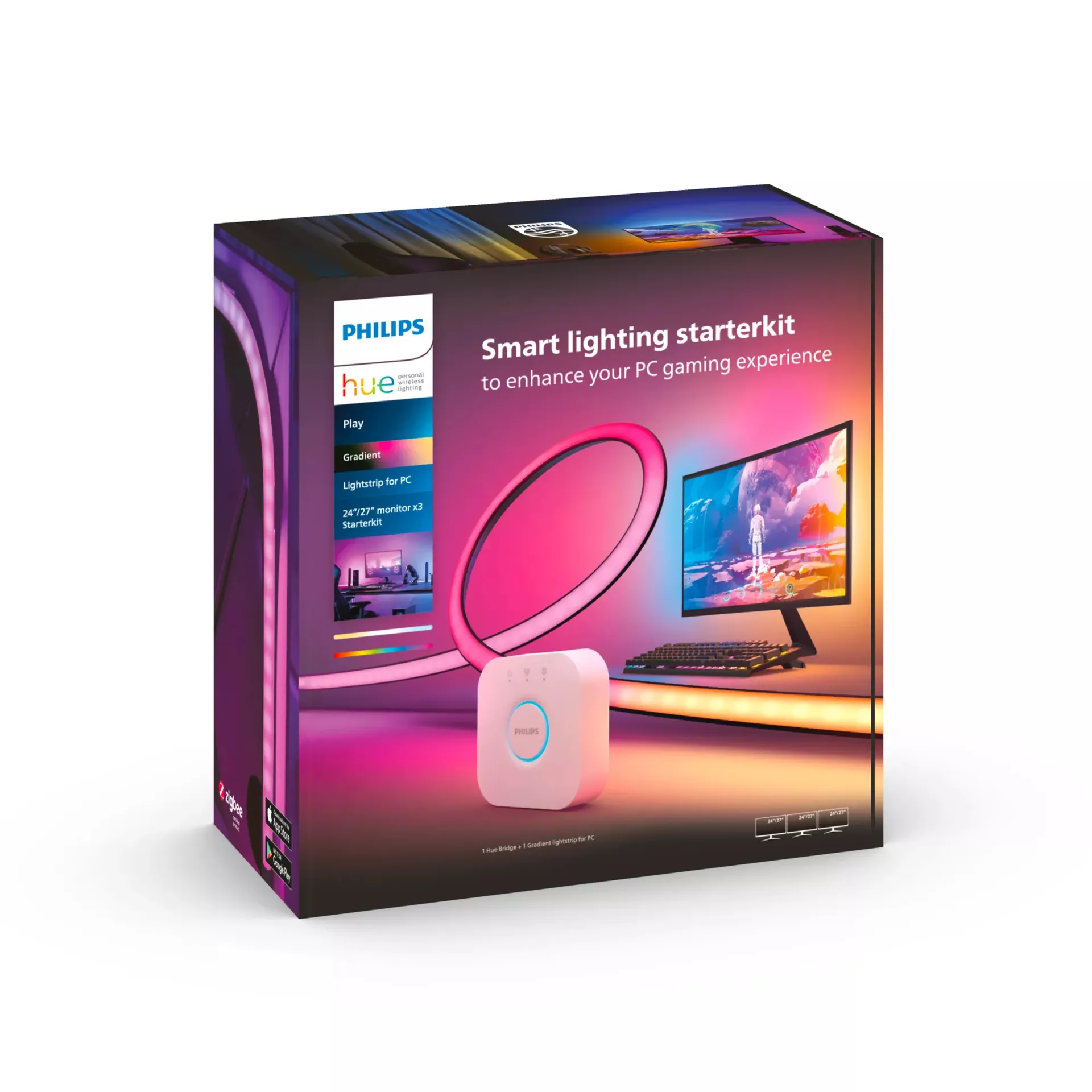 Philips PC Play Gradient Lightstrip 3x 24/27" Starter Set + Bridge – Bild 4