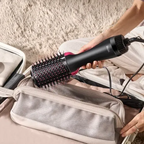 VEVOR Warmluftbürste Set, 4-in-1 Airstyler, Hairstyler mit 75 mm ovalem Zylinder mit Keramikbeschichtung und 3 Heizstufen, professionelle Heißluft-Stylingbürste zum Glätten, Trocknen und Locken – Bild 7