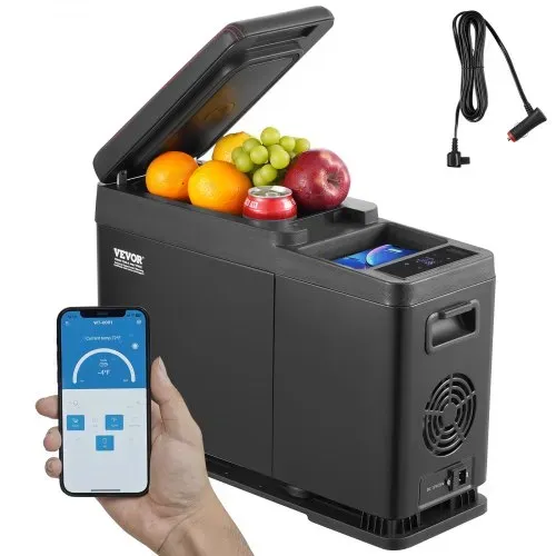 VEVOR Autokühlschrank, 12-Volt-Kühlschrank für die Armlehne des Autos, tragbarer 8-Liter-Gefrierschrank mit einer Zone, einstellbarer Temperaturbereich von -20 °C bis 20 °C, 12/24 V Gleichstrom und 100–240 V Wechselstrom, Kompressorkühler für den Außenbereich, Camping VEVOR Autokühlschrank, 12-Volt-Kühlschrank für die Armlehne des Autos, tragbarer 8-Liter-Gefrierschrank mit einer Zone, einstellbarer Temperaturbereich von -20 °C bis 20 °C, 12/24 V Gleichstrom und 100–240 V Wechselstrom, Kompressorkühler für den Außenbereich, Camping
