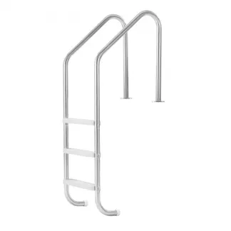 VEVOR Poolleiter Edelstahl 120 kg, 3-stufige Treppe mit Doppeltem Handlauf, Rutschfeste Stufen, Sicherheitsleiter für Ein- & Ausstiege von ca. 122 bis 137 cm Unterflur-Pool, 655x600x1580 mm VEVOR Poolleiter Edelstahl 120 kg, 3-stufige Treppe mit Doppeltem Handlauf, Rutschfeste Stufen, Sicherheitsleiter für Ein- & Ausstiege von ca. 122 bis 137 cm Unterflur-Pool, 655x600x1580 mm