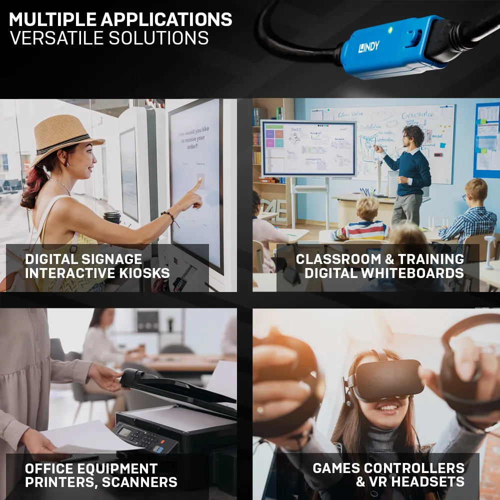 Lindy 43157 USB Kabel USB 3.2 Gen 1 (3.1 Gen 1) 10 m USB A Schwarz – Bild 4