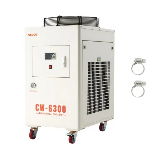 VEVOR Industrieller Wasserkühler 8 kW, Wasserkühlsystem mit Kompressor, 40 L Tank, max. Durchflussrate 70 L/min, Industrial Water Chiller für CO2-Laser-Röhrengravur- & Schneidemaschinen VEVOR Industrieller Wasserkühler 8 kW, Wasserkühlsystem mit Kompressor, 40 L Tank, max. Durchflussrate 70 L/min, Industrial Water Chiller für CO2-Laser-Röhrengravur- & Schneidemaschinen