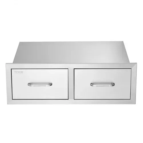VEVOR 75 x 25 x 50cm Kamintür Doppelschicht Edelstahl BBQ Tür Vertikal BBQ Island Tür – Bild 10