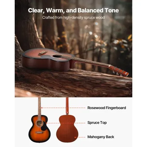 VEVOR Dreadnought Akustik Gitarre 40 in / 1016 mm Anfängerpaket Erwachsene Sunburst VEVOR Dreadnought Akustik Gitarre 40 in / 1016 mm Anfängerpaket Erwachsene Sunburst
