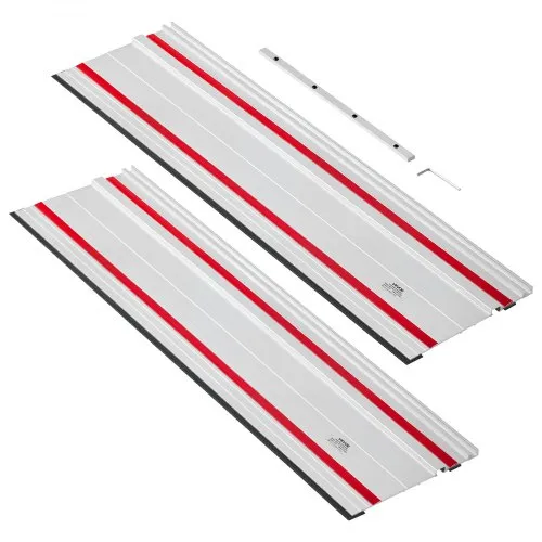 VEVOR Führungsschiene Handkreissägen, inkl. 2 Stk. 700 mm Aluminium-Kreissägeschienen & 1 Verbindungsstück, kompatibel mit verschiedenen Marken von Tauchsägen, für Holzbearbeitungsprojekte VEVOR Führungsschiene Handkreissägen, inkl. 2 Stk. 700 mm Aluminium-Kreissägeschienen & 1 Verbindungsstück, kompatibel mit verschiedenen Marken von Tauchsägen, für Holzbearbeitungsprojekte
