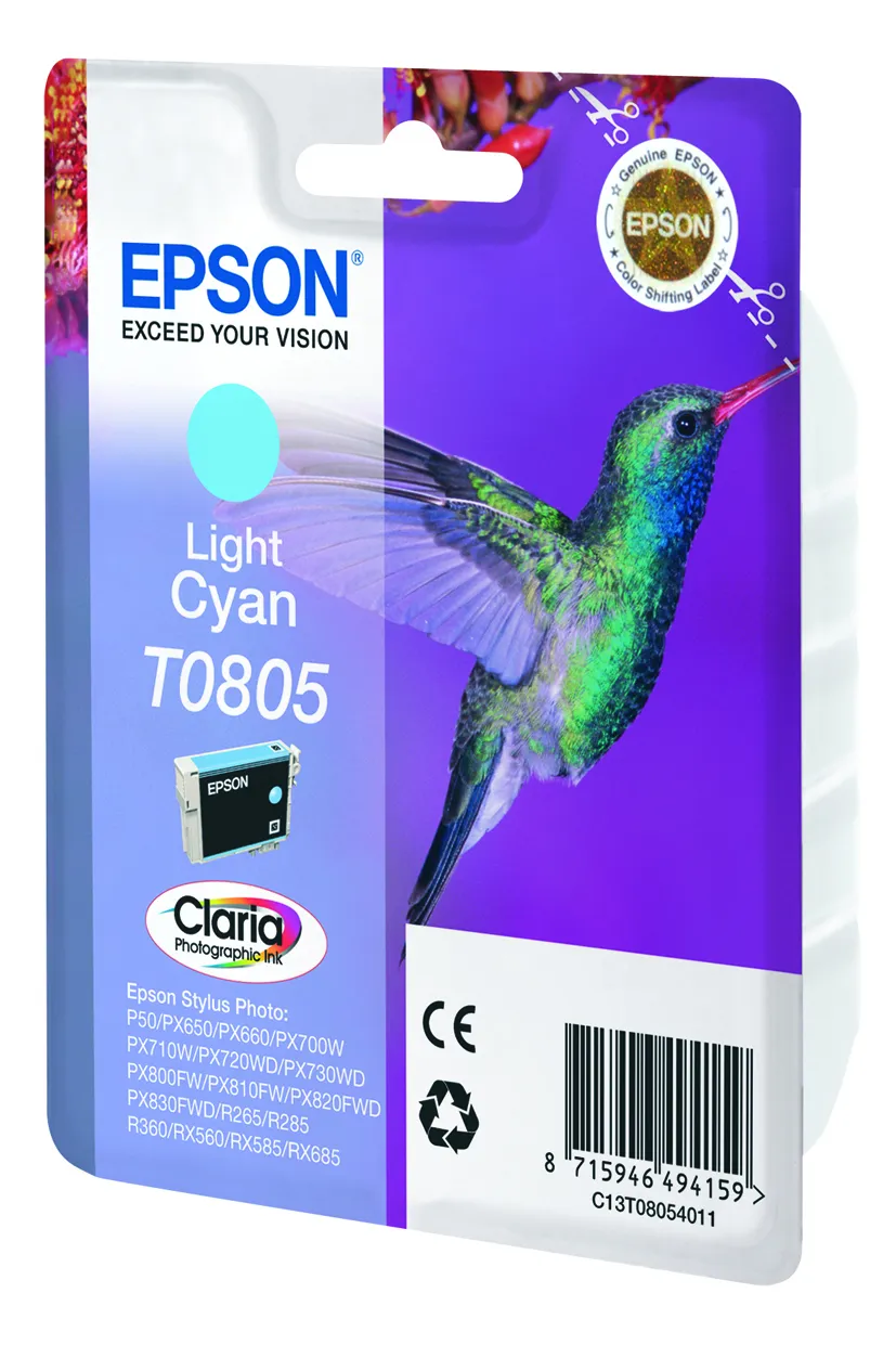 Epson Hummingbird Singlepack Light Cyan T0805 Claria Photographic Ink – Bild 2