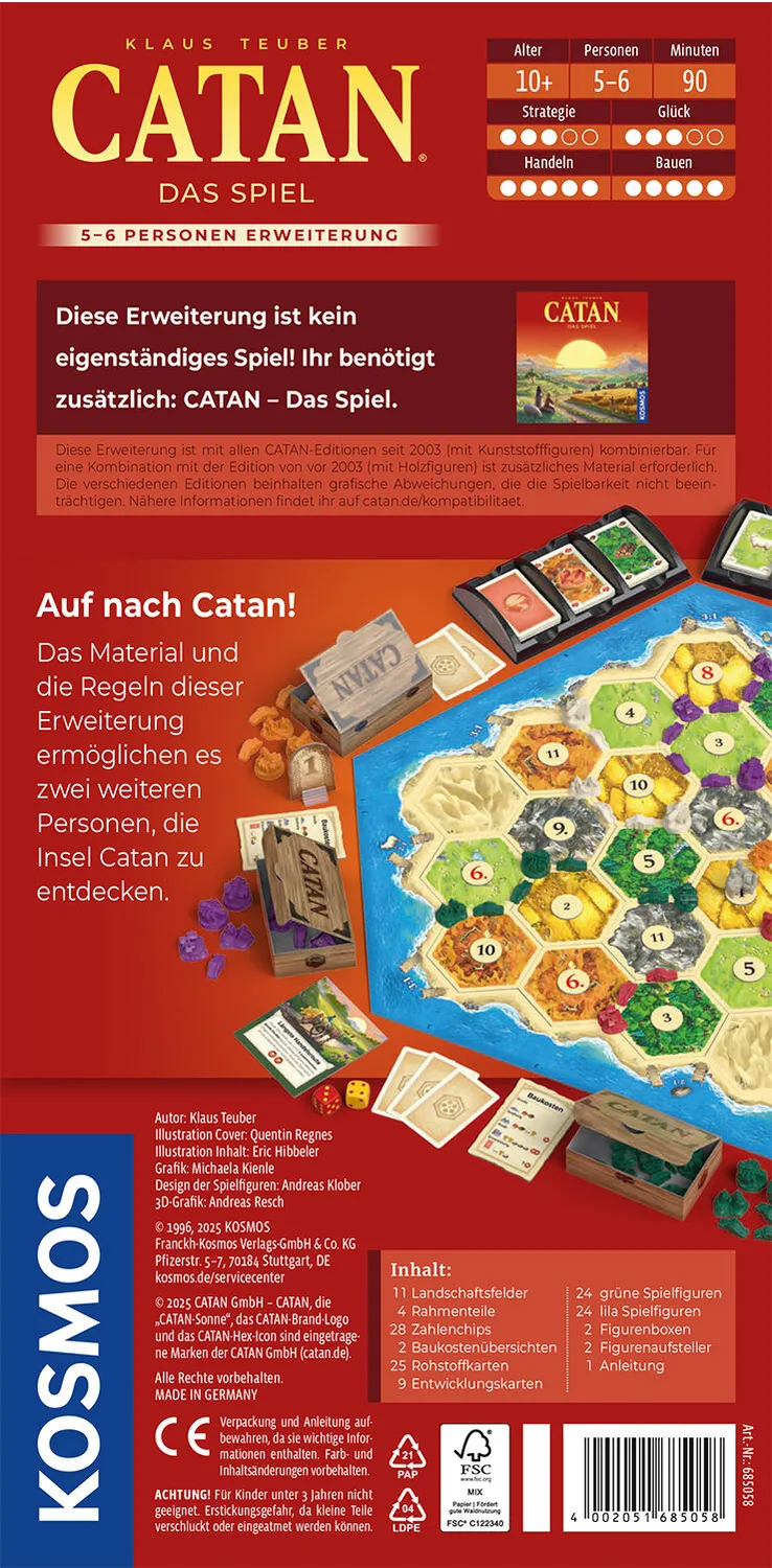 Kosmos CATAN 90 min Kartenspiel Strategie – Bild 2