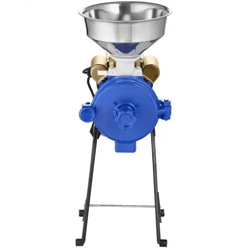 VEVOR elektrische Getreidemühle Gewürzmühlen 3 kW, kommerzielle Maismühle mit Trichter, Pulvermaschine mit einstellbarer Stärke, Hochleistungs-Futtermehl-Müslimühle, Weizenmühle, Trockenmühle – Bild 10