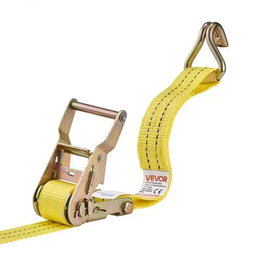 VEVOR Spanngurte, 38,1 x 6096 mm, Hochleistungs-Zurrgurte mit Doppel-J-Haken, 2000 kg Bruchlast, Tragetasche, Ratschenmechanismus für Umzüge, Anhänger, Motorräder, Kajaks, Autodächer, 4er-Pack – Bild 10