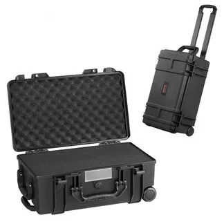 VEVOR wetterfester Hartschalenkoffer Trockenboxen mit vorgeschnittenem Schaumstoff, Rollen und einziehbaren Griffen für Reisen, IP67 wasserdichtes Gehäuse für Kameras Schwarz (55 x 34 x 24 cm) VEVOR wetterfester Hartschalenkoffer Trockenboxen mit vorgeschnittenem Schaumstoff, Rollen und einziehbaren Griffen für Reisen, IP67 wasserdichtes Gehäuse für Kameras Schwarz (55 x 34 x 24 cm)