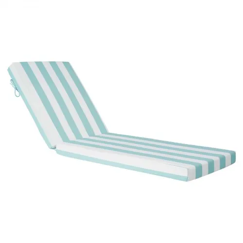 VEVOR Deckchair Auflagen, 2032x660x98 mm, Liegenauflagen für Außenbereich, wasserabweisend & farbecht, Sonnenliegen-Kissen mit Bändern, Terrassen-Liegepolster für Pooldeck, grün-weiß gestreift VEVOR Deckchair Auflagen, 2032x660x98 mm, Liegenauflagen für Außenbereich, wasserabweisend & farbecht, Sonnenliegen-Kissen mit Bändern, Terrassen-Liegepolster für Pooldeck, grün-weiß gestreift