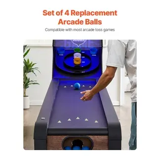 VEVOR Roll und Score klassischer Arcade-Spielball, 4er-Ersatzset Spieltisch Zubehör, Zubehör für Arcade-Wurfballspiele, ideal für Familienfreizeit Spielzimmer Outdoor-Aktivitäten VEVOR Roll und Score klassischer Arcade-Spielball, 4er-Ersatzset Spieltisch Zubehör, Zubehör für Arcade-Wurfballspiele, ideal für Familienfreizeit Spielzimmer Outdoor-Aktivitäten