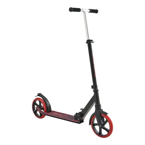 VEVOR Scooter (2 Räder) für Kinder ab 8 Jahren, Cityroller Straßenroller mit höhenverstellbarem Lenker & rutschfestem Deck & leichtem Rahmen, faltbarer Tretroller bis zu 100 kg, Schwarz + Rot – Bild 10