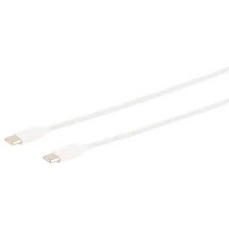 USB Lade-Sync Kabel, USB-C Stecker auf USB-C Stecker, 2.0, ABS, weiß, 1m USB Lade-Sync Kabel, USB-C Stecker auf USB-C Stecker, 2.0, ABS, weiß, 1m