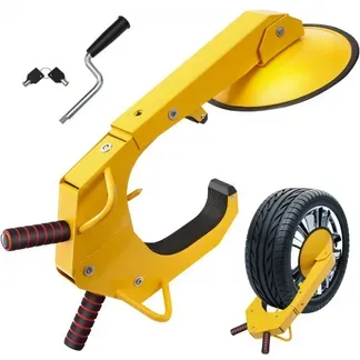 VEVOR Radschloss Autokralle 1 Stk.Reifenschloss, Passend für 160-380 mm Raddurchmesser Anti-Diebstahl, Anhänger-Radkralle mit 30 cm Saugnapf, Parkkralle für Autos, Lkw, SUVs, Camper, Boote Gelb VEVOR Radschloss Autokralle 1 Stk.Reifenschloss, Passend für 160-380 mm Raddurchmesser Anti-Diebstahl, Anhänger-Radkralle mit 30 cm Saugnapf, Parkkralle für Autos, Lkw, SUVs, Camper, Boote Gelb
