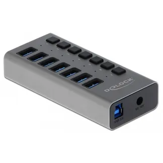 Externer SuperSpeed USB Hub mit 7 Ports + Schalter, USB-Hub Externer SuperSpeed USB Hub mit 7 Ports + Schalter, USB-Hub