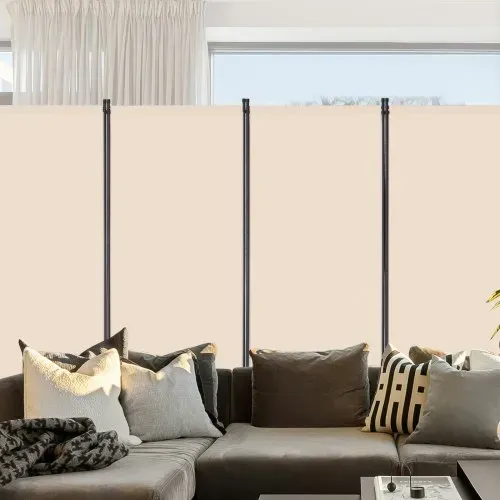 VEVOR Raumteiler 4 Paneele Paravent 3464 x 1840 x 520 mm, faltbarer Sichtschutz & tragbarer Trennwandteiler zur Raumtrennung, freistehende Raumteiler für Büro Schlafzimmer Arbeitszimmer, Beige – Bild 7