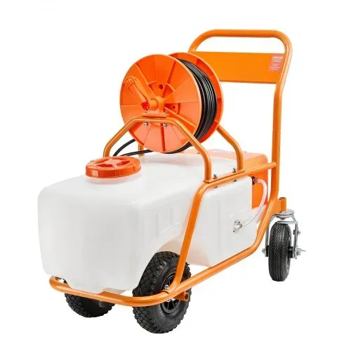VEVOR Rasensprüher mit Rädern, einstellbarer Druck 0–90 PSI, Sprühgerät mit 60-L-Tank, mit 8 Düsen, 2 Zauberstäben, breiter Öffnungsdeckel für Garten, Jäten, Sprühen – Bild 8