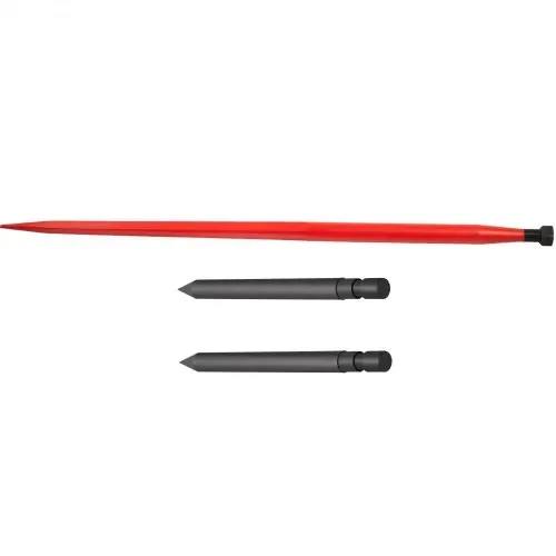 VEVOR Frontladerzinken, 125 cm, Zinken, 1360 kg Kapazität, schnell anzubringender Ballenspieß, quadratische Heuballenspeere, 1 3/4 Zoll breit, rot beschichtet, Ballengabel mit 2 Stabilisatoren – Bild 8