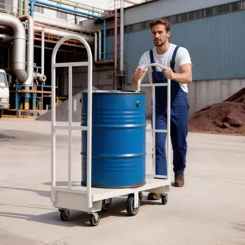 VEVOR Plattformwagen 907 kg, Schwerlast-Transportwagen, Industrieller Lagerwagen mit 6 Rädern & zwei abnehmbaren Griffen, für Lagerhallen, Werkstatt, Fabrik, 1525x410x1510 mm Rollwagen – Bild 7