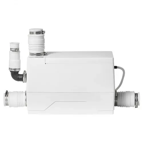 VEVOR Hebeanlage 800 W 7200 L/h Abwasserhebeanlage mit 8 m Förderhöhe Weiß, Abwasserpumpe mit 3 Einlässen zur Abwasserentsorgung in Keller Küche Spüle Dusche Badewanne und Waschküche – Bild 9