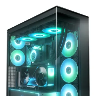 ARCTIC Xtender VG (Mirror Black) Premium E-ATX PC-Gehäuse mit vertikaler GPU-Montage ARCTIC Xtender VG (Mirror Black) Premium E-ATX PC-Gehäuse mit vertikaler GPU-Montage
