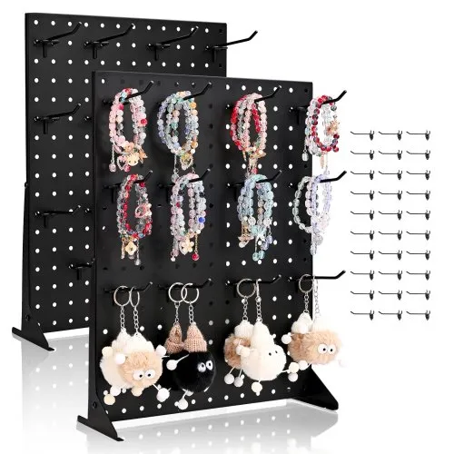 VEVOR Stecktafel Displayständer, 440×330 mm, Präsentationsständer mit 30 Haken, Tafelplatte aus Stahl für Lebensmittelgeschäfte, Einzelhandelsgeschäfte & Juweliergeschäfte, (2 Stk.) VEVOR Stecktafel Displayständer, 440×330 mm, Präsentationsständer mit 30 Haken, Tafelplatte aus Stahl für Lebensmittelgeschäfte, Einzelhandelsgeschäfte & Juweliergeschäfte, (2 Stk.)