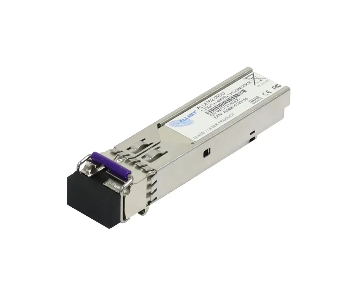 ALLNET Switch Modul ALL4762-INDU SFP(Mini-GBIC), 1000Mbit, WDM(Bidi)/LC, Tx1490nm/Rx1310nm, 9u, 20Km, Singlemode, Industrial -40/+85 Grad, ALLNET Switch Modul ALL4762-INDU SFP(Mini-GBIC), 1000Mbit, WDM(Bidi)/LC, Tx1490nm/Rx1310nm, 9u, 20Km, Singlemode, Industrial -40/+85 Grad,