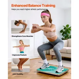 VEVOR Balance Board für Erwachsene 500 x 500 x 18 mm, 360° Drehbares Wackelbrett, 3-fach Verstellbares Balance-Trainingsgerät aus Holz, Rutschfeste Oberfläche für Core-Training, Heimfitnessstudio VEVOR Balance Board für Erwachsene 500 x 500 x 18 mm, 360° Drehbares Wackelbrett, 3-fach Verstellbares Balance-Trainingsgerät aus Holz, Rutschfeste Oberfläche für Core-Training, Heimfitnessstudio
