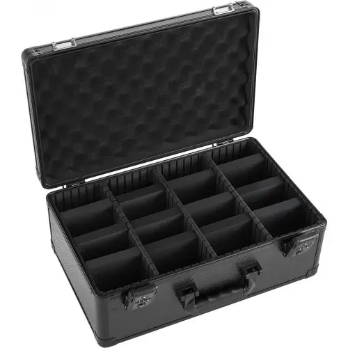 VEVOR Kartenaufbewahrungsbox für 152 PSA-Slab-Karten, Schwarze Kartenbox für 120 SGC, 100 BGS, 550 Toploader oder über 999 Lose Karten, mit 4 Reihen, 12 Trennfächern & TSA-zugelassenem Schloss – Bild 10