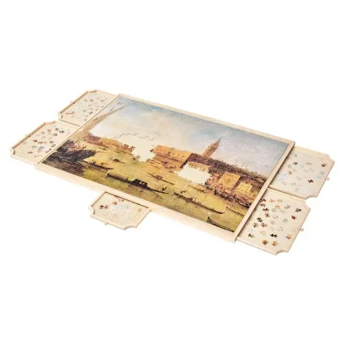 VEVOR 2000-teiliges drehbares Puzzlebrett mit 5 Schubladen & Abdeckung, tragbarer Puzzletisch (1045 x 763 x 36 mm), Puzzle-Zubehör für Erwachsene, Puzzle-Organizer-Aufbewahrungssystem Puzzle Boards – Bild 8