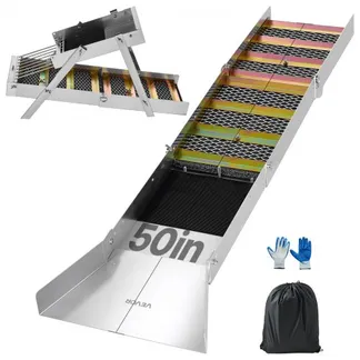 VEVOR Highbanker-Goldwaschrinne 127 cm, 2-in-1 Faltbare Highbanker-Waschrinne, Aluminiumlegierung, Bergbauausrüstung mit Rucksack und Schutzhandschuhen, Ideal für Bäche, Flussufer und Flüsse VEVOR Highbanker-Goldwaschrinne 127 cm, 2-in-1 Faltbare Highbanker-Waschrinne, Aluminiumlegierung, Bergbauausrüstung mit Rucksack und Schutzhandschuhen, Ideal für Bäche, Flussufer und Flüsse