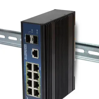 ALLNET Switch industrial full managed Layer2+ 10 Port GbE • PoE Budget 69W (BT) / 210 (DC) • 7x PoE at • 2x SFP • 1x GbE PD • Lüfterlos , IP40 • ALL-SGI8010PDM ALLNET Switch industrial full managed Layer2+ 10 Port GbE • PoE Budget 69W (BT) / 210 (DC) • 7x PoE at • 2x SFP • 1x GbE PD • Lüfterlos , IP40 • ALL-SGI8010PDM