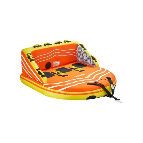 VEVOR Fun Tube Set zum Bootfahren, Aufblasbare Schleppboote für 1–3 Personen, 231 kg Wassersport-Schleppschlauch zum Ziehen von Booten – mit Haltegriffen, Schlepppunkten und Sicherheitsventil VEVOR Fun Tube Set zum Bootfahren, Aufblasbare Schleppboote für 1–3 Personen, 231 kg Wassersport-Schleppschlauch zum Ziehen von Booten – mit Haltegriffen, Schlepppunkten und Sicherheitsventil