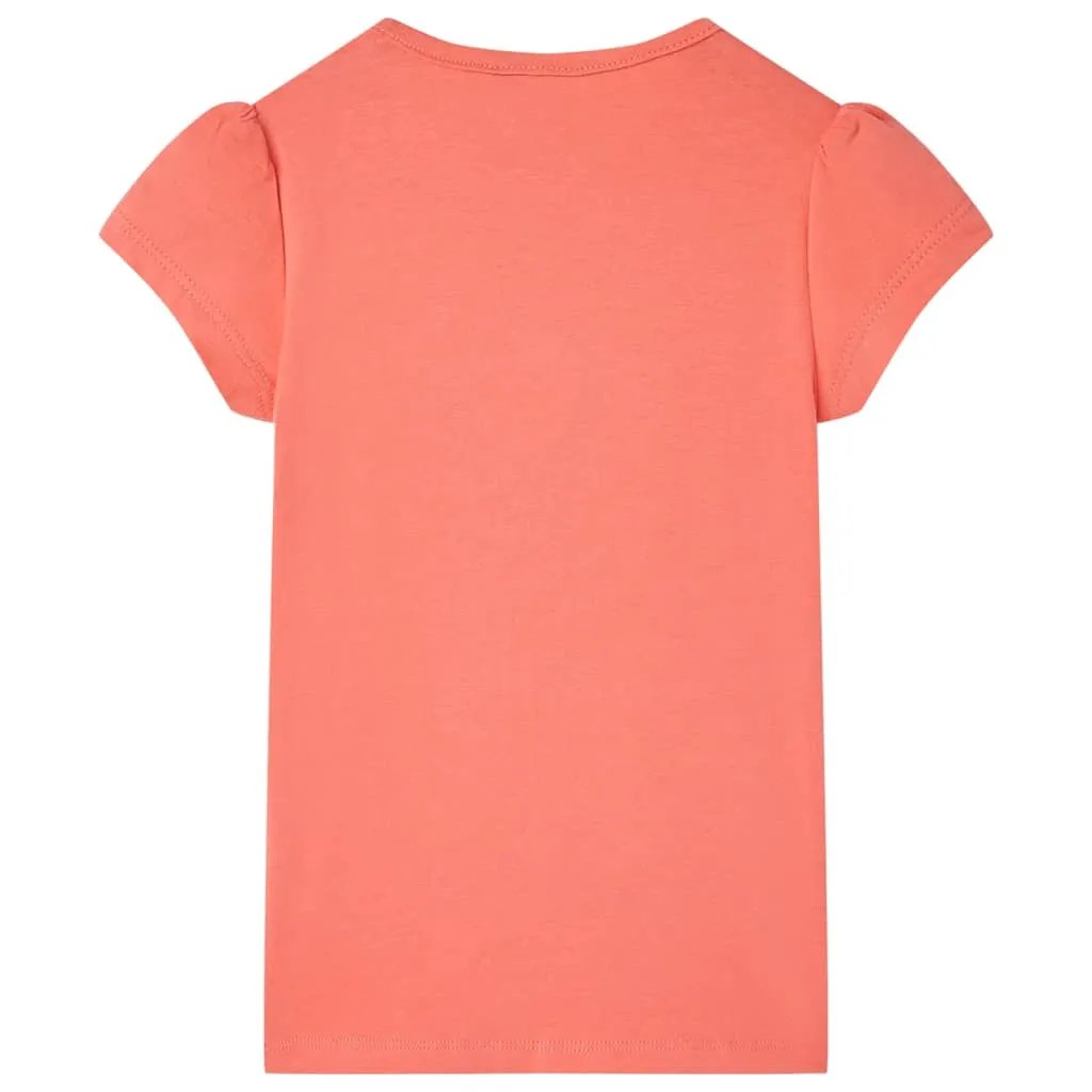 vidaXL Kinder-T-Shirt Korallenrosa 128 – Bild 2