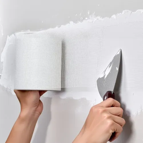 VEVOR Fugenband, 150 mm B x 30 m L, 12 Rollen, selbstklebendes Fiberglas-Trockenbau-Reparaturband, Gewebeband für Reparatur- & Spachtelarbeiten, für eine glatte, ebene Wandoberfläche – Bild 7